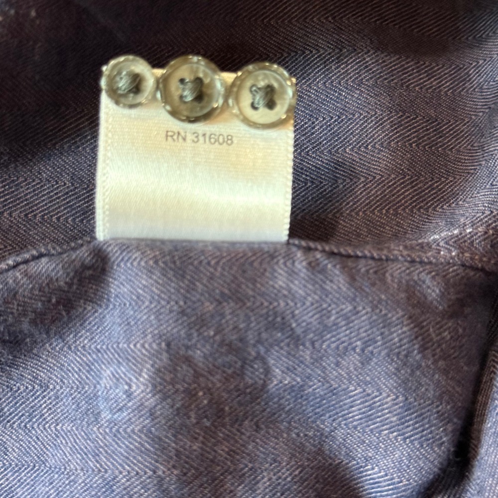 Jos A Bank Reserve Purple Herringbone Cotton Cashmere Tailored Fit Shirt XL - Picture 7 of 8